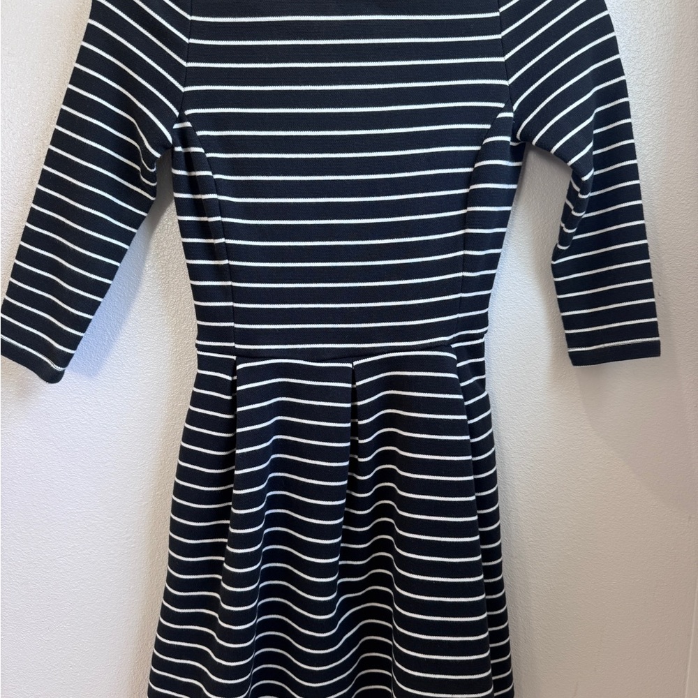Banana Republic Navy and White Striped Dress